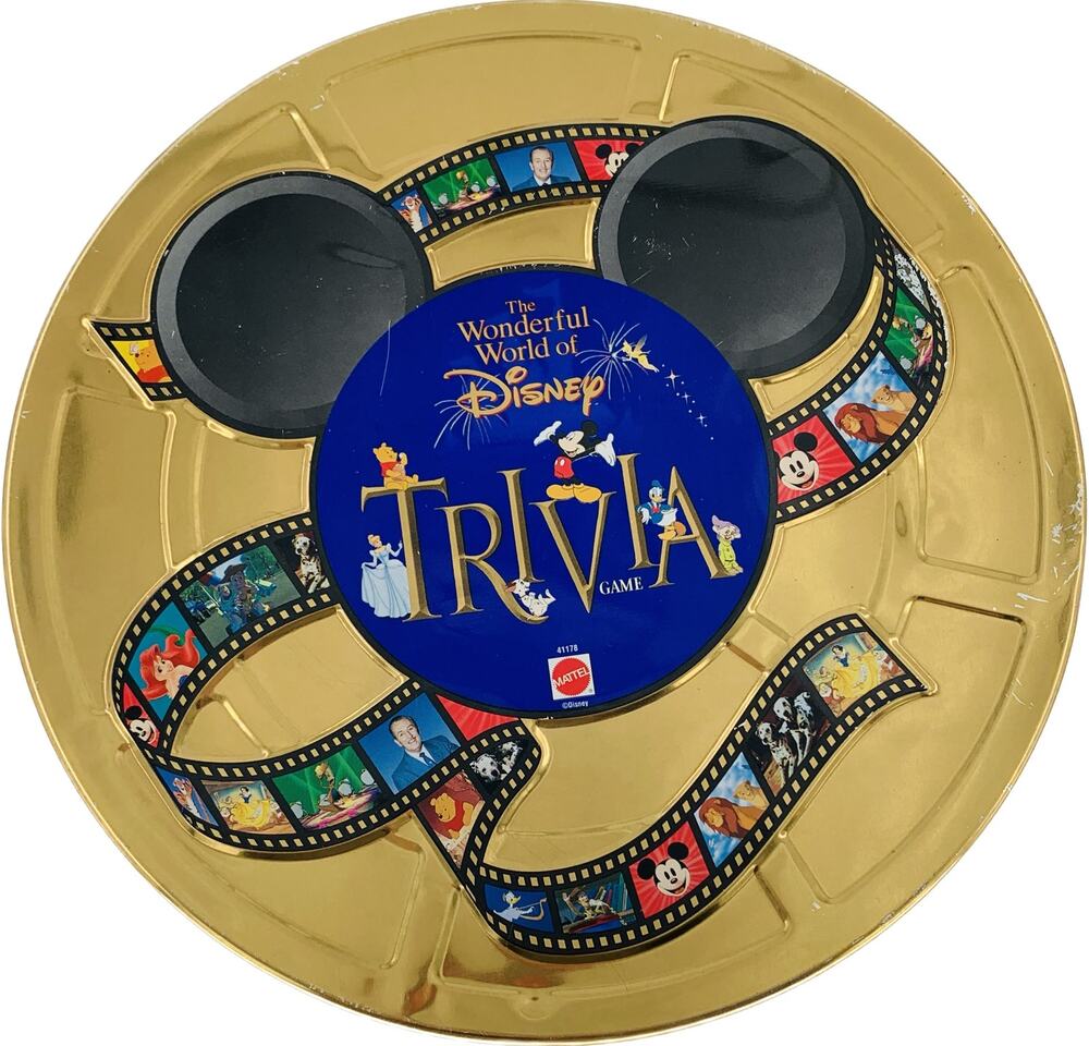 Disneys Wonderful World of Trivia Board Game Tin Only Collectors Insert Mattel